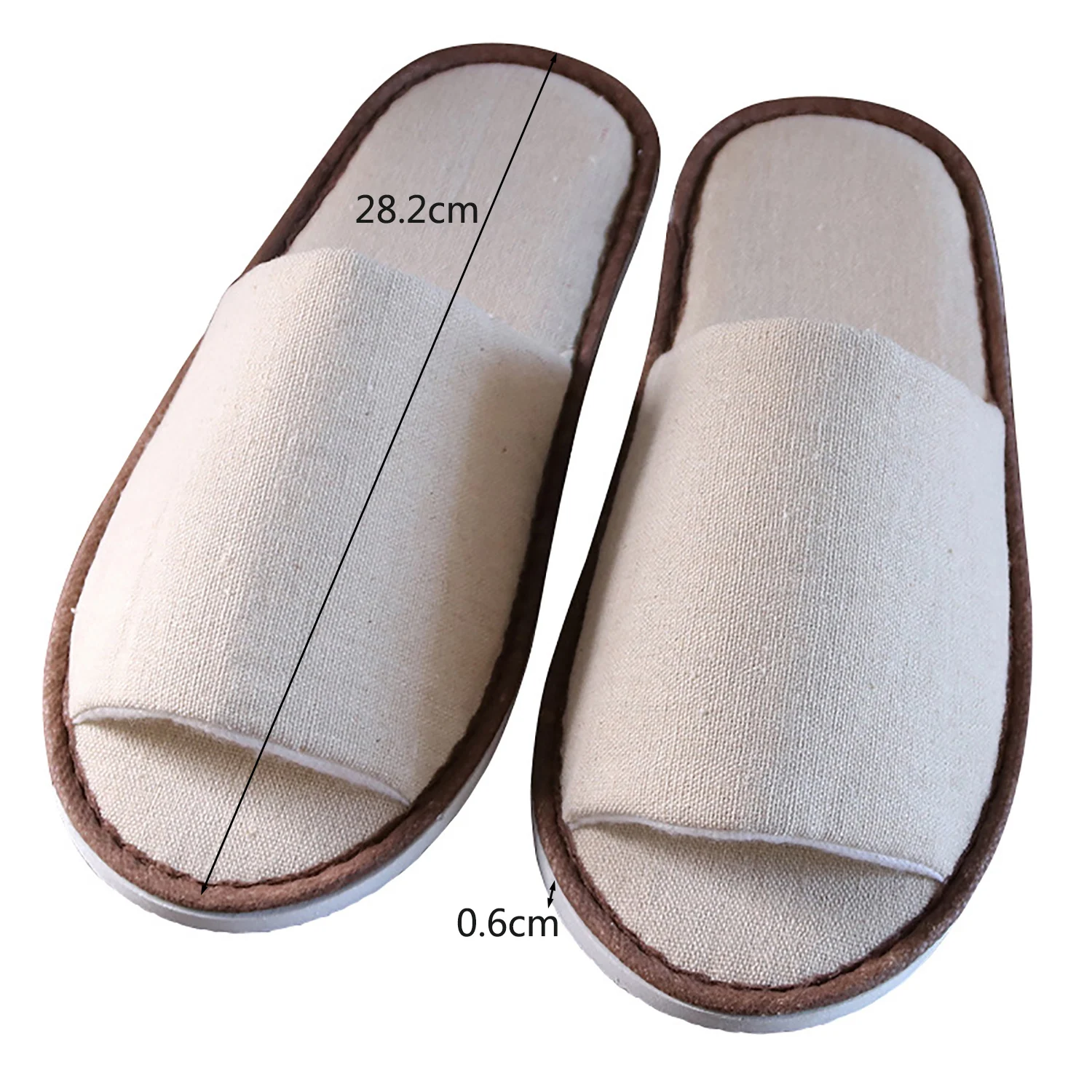 New Men Women Disposable Slippers Hotel Open Toe Slippers Cotton Homestay Supplies White Soild Color 1 Pair Footwear Shoes