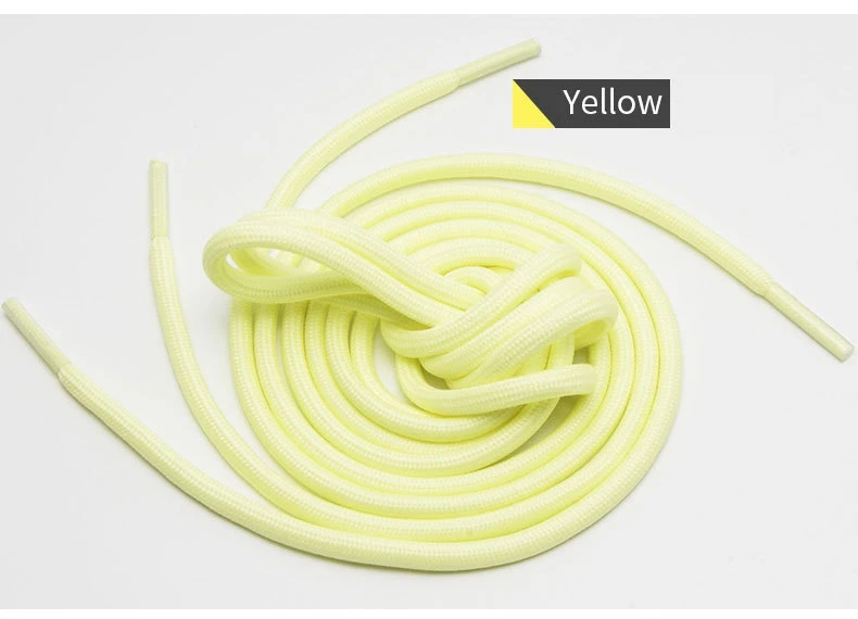1pair Luminous Shoelaces Round Sports Canvas Shoe Lace Woman Man Glow in The Dark Night Color Glowing Laces Fluorescent Shoelace