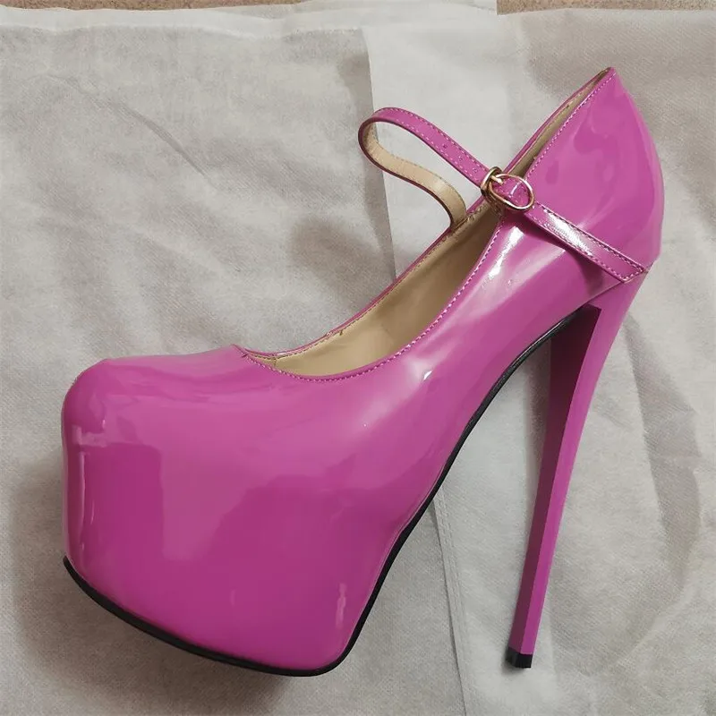 Crossdresser Shoes Woman Zapatos Mujer Plataforms Pumps Fashion Show Ladies 19cm Thin Heels Wedding Party Ankle Strap Stilettos