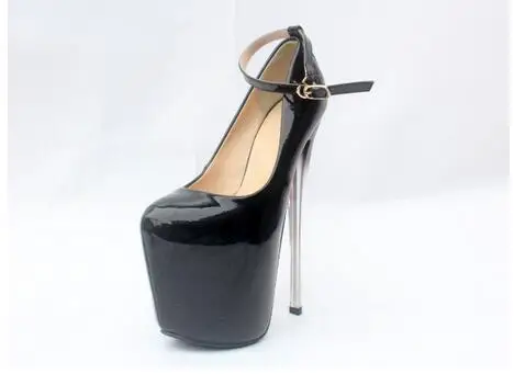 Crossdresser Shoes Woman Zapatos Mujer Plataforms Pumps Fashion Show Ladies 19cm Thin Heels Wedding Party Ankle Strap Stilettos