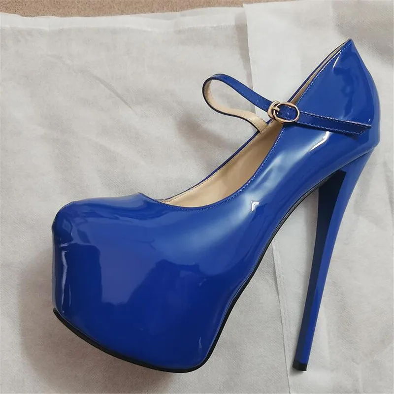 Crossdresser Shoes Woman Zapatos Mujer Plataforms Pumps Fashion Show Ladies 19cm Thin Heels Wedding Party Ankle Strap Stilettos