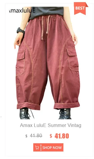 Amax LuluE 2026 Spring Womens Fashion Cotton Linen Wide Leg Pants Ladies Casual Vintage Classic Striped Elastic Waist Trousers