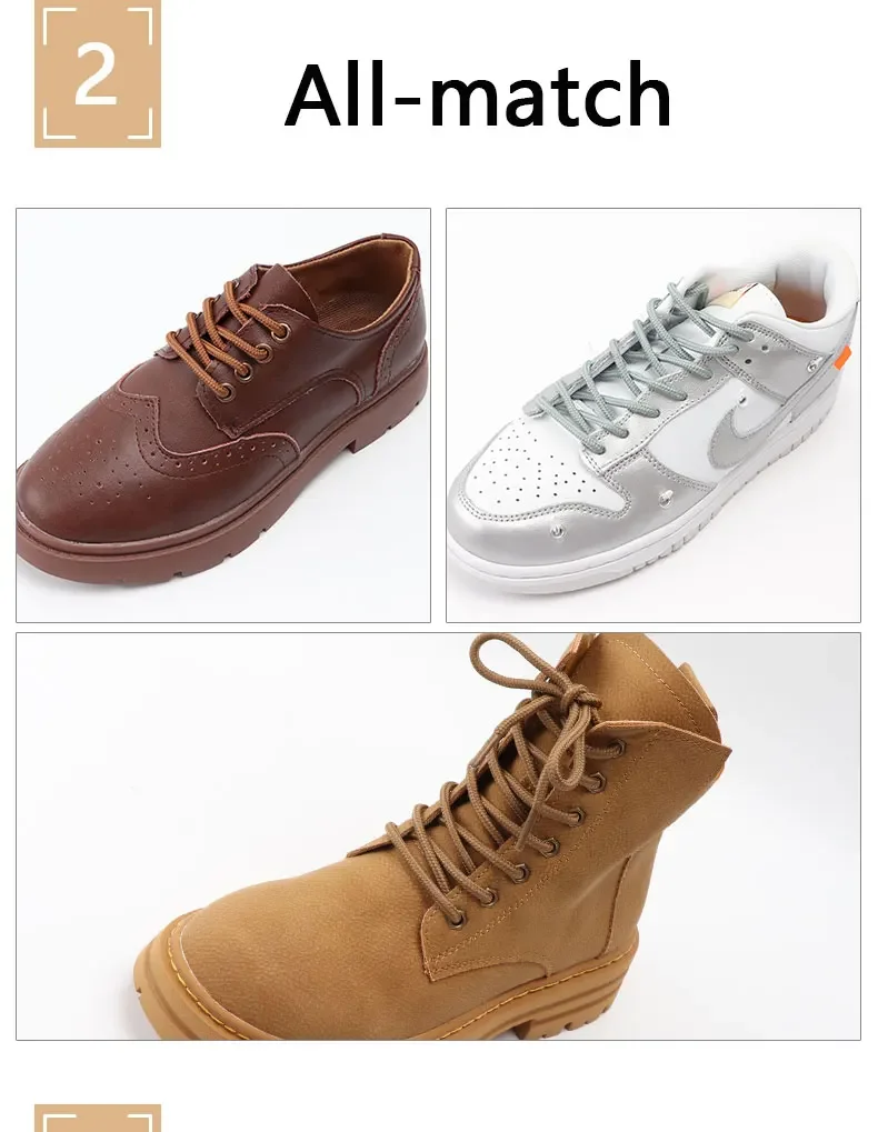 Classic Round Shoelaces for Sneakers Boots Hiking Shoes Shoelace Oxford Shoe Laces for 90cm/120cm/150cm Shoestrings Woman Man