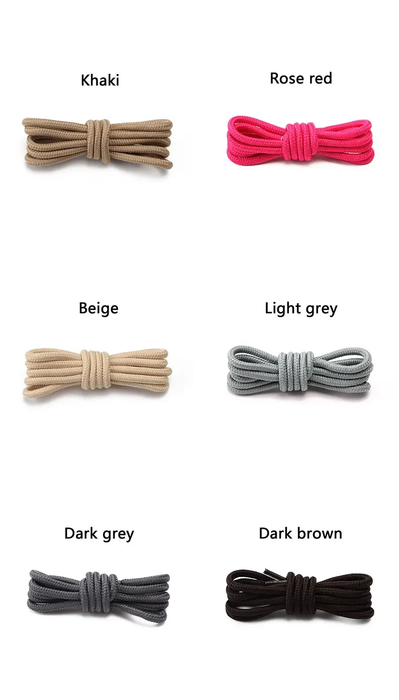 Classic Round Shoelaces for Sneakers Boots Hiking Shoes Shoelace Oxford Shoe Laces for 90cm/120cm/150cm Shoestrings Woman Man