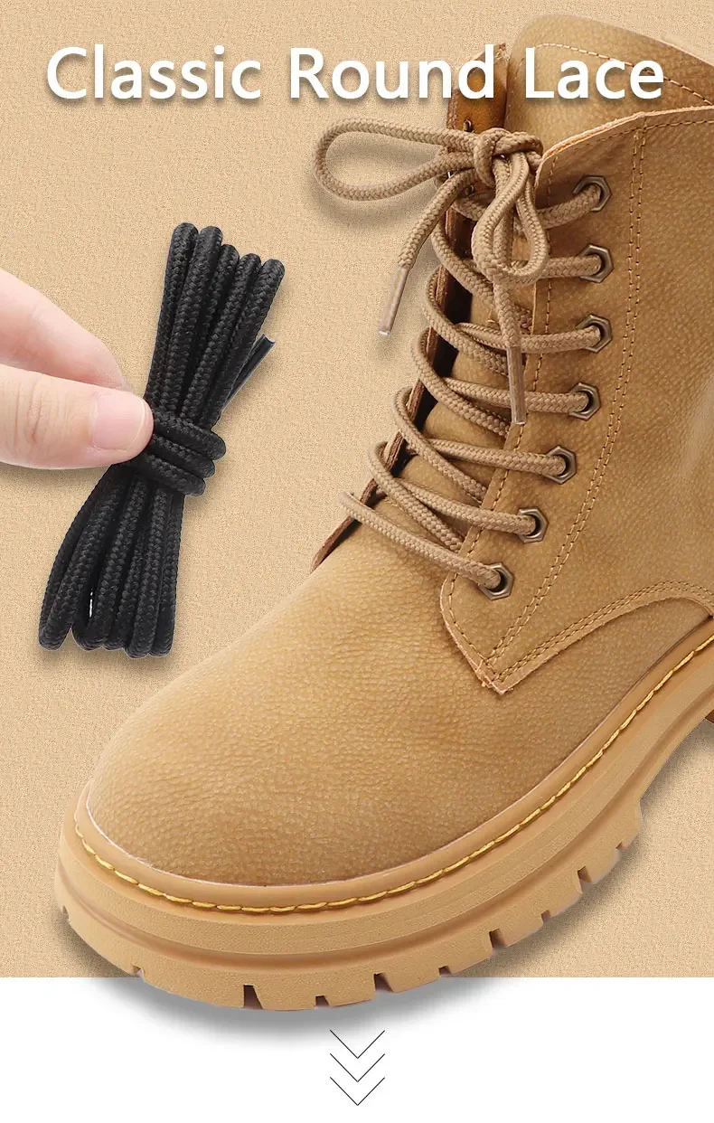 Classic Round Shoelaces for Sneakers Boots Hiking Shoes Shoelace Oxford Shoe Laces for 90cm/120cm/150cm Shoestrings Woman Man