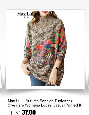 Amax luluE 2024 Fall Womens Fashion Printed Loose Sweaters Cartoon Knitted Clothes Ladies Casual O Neck Pullover Classic Jumpers