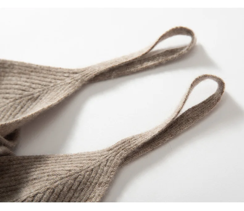 Cashmere Women's 100% Goat Cashmere Interior With Autumn And Winter New Minimalist Knitted Base Camisole Vest