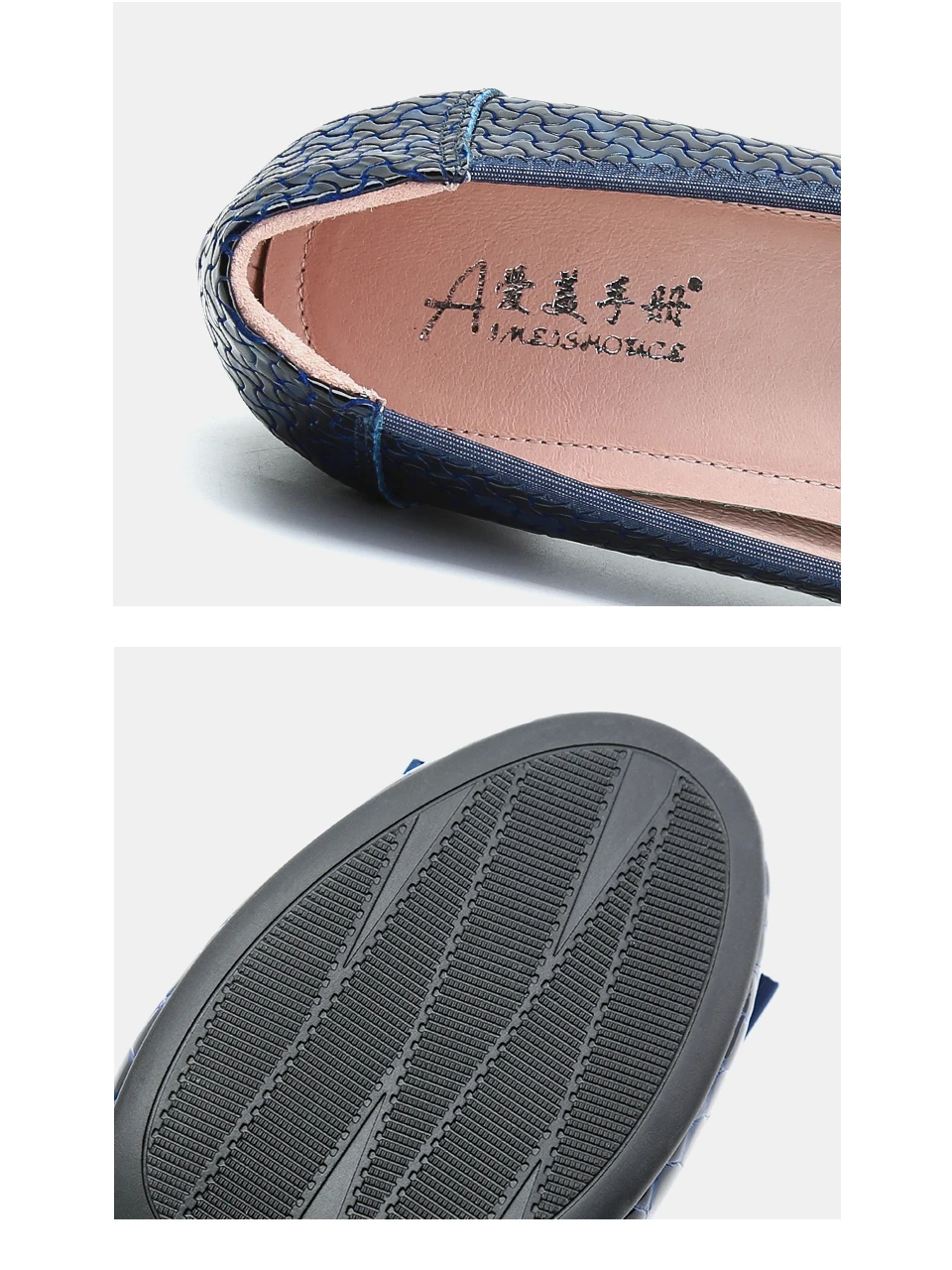 Mid-heel Mother Shoes Genuine Leather Soft Sole Round Head Thick Heel Single Shoes Middle-aged Large Size Ladybugs Single Shoes
