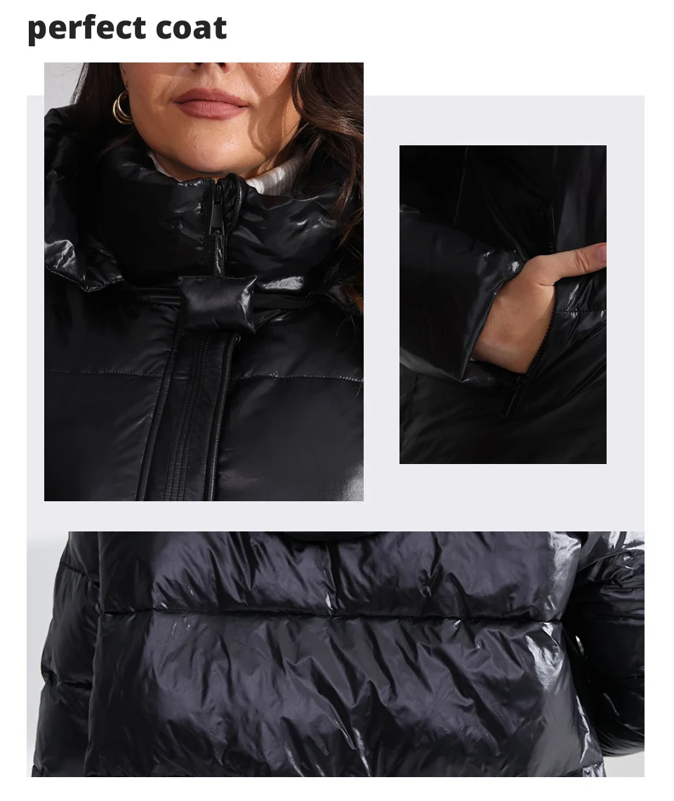GASMAN 2023 Fashion Warm Coats Woman Winter Down Jackets Women Applique Hooded Plus Size Brand High Quality Parkas Female 82268