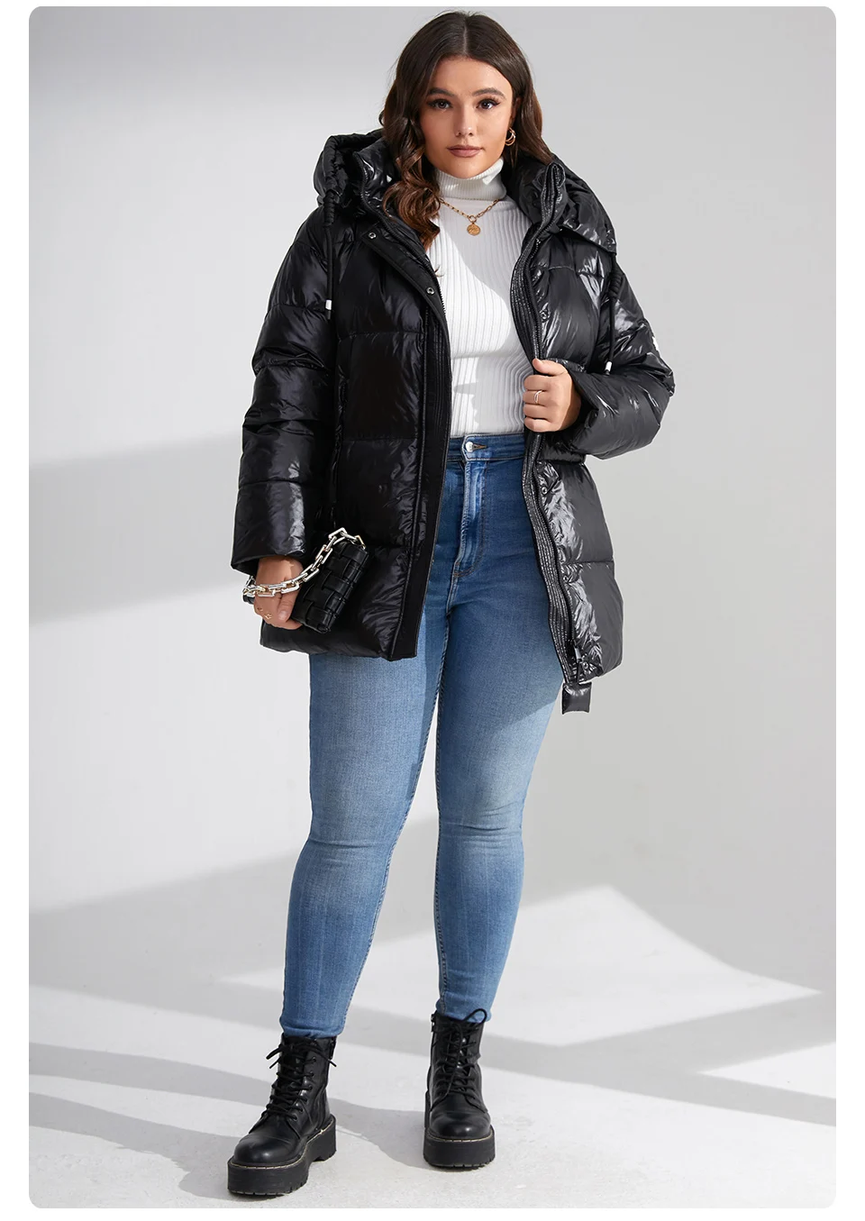 GASMAN 2023 Fashion Warm Coats Woman Winter Down Jackets Women Applique Hooded Plus Size Brand High Quality Parkas Female 82268
