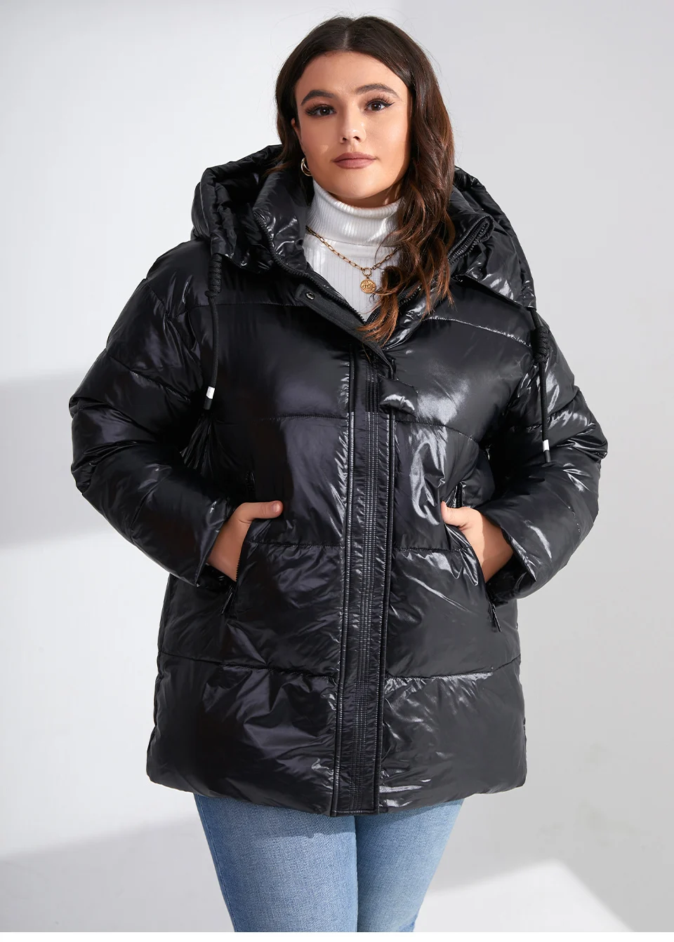 GASMAN 2023 Fashion Warm Coats Woman Winter Down Jackets Women Applique Hooded Plus Size Brand High Quality Parkas Female 82268