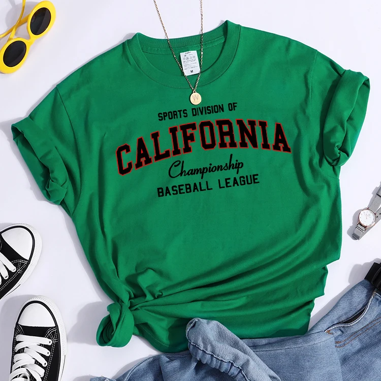 Sports Division California Ship Baseball League T-Shirts Comfortable Round Neck Tshirt Comfortable Hipster Tee Top Casual Tshirt
