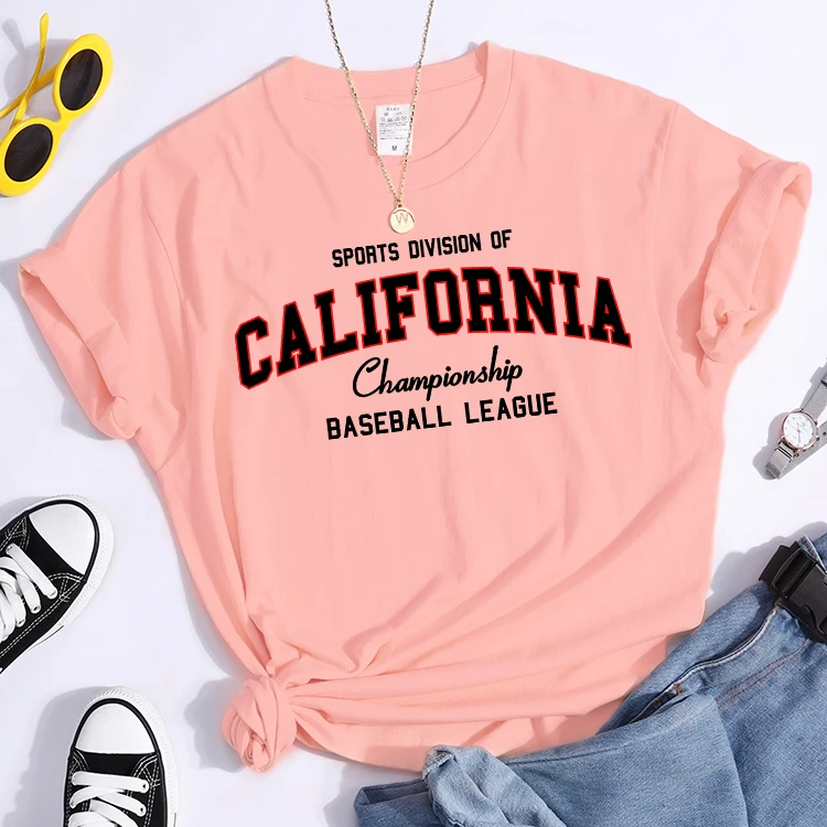 Sports Division California Ship Baseball League T-Shirts Comfortable Round Neck Tshirt Comfortable Hipster Tee Top Casual Tshirt