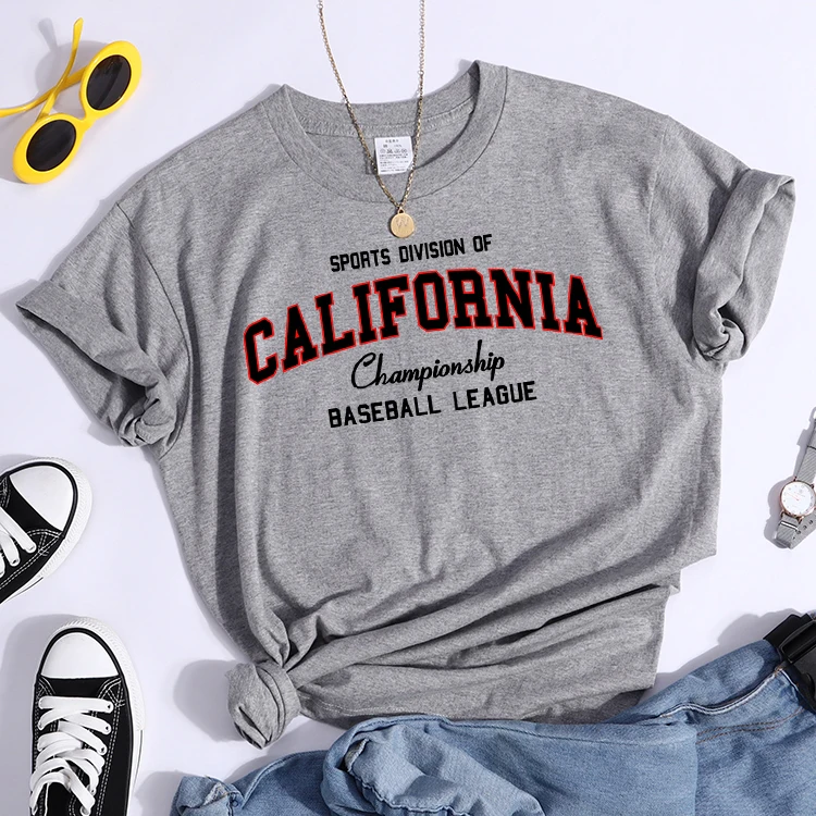 Sports Division California Ship Baseball League T-Shirts Comfortable Round Neck Tshirt Comfortable Hipster Tee Top Casual Tshirt