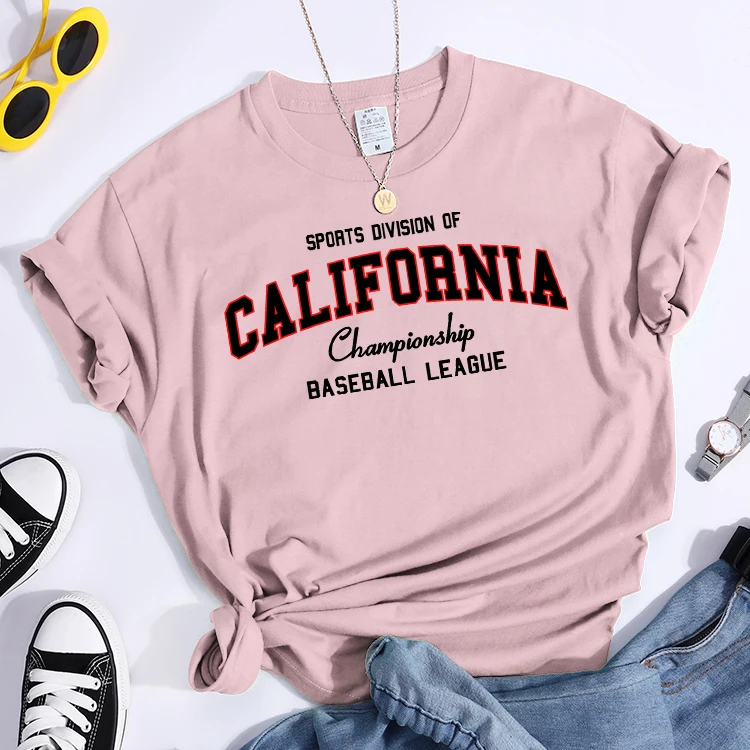 Sports Division California Ship Baseball League T-Shirts Comfortable Round Neck Tshirt Comfortable Hipster Tee Top Casual Tshirt