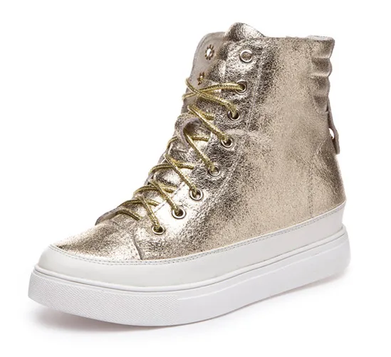 New Round Colorful Shoelaces Glitter White Shoelaces of sneakers Metallic Shiny gold silver Flat shoe laces sports running Lace