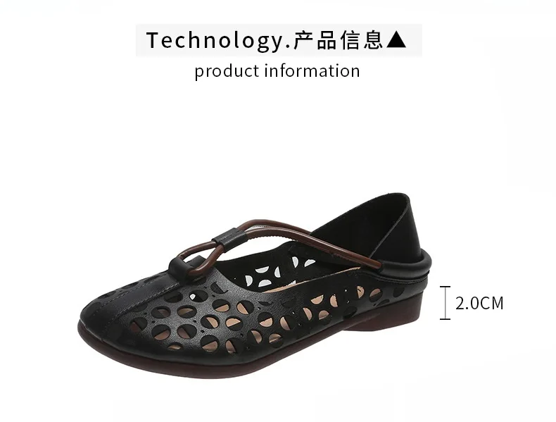 Designer Elegant Woman Flat Ballet Shoes Ladies Hollow Out Summer Flats Women's Mary Jane Shoes Vintage Loafers Cut Out Moccasin