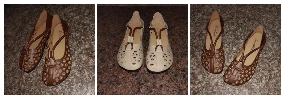 Designer Elegant Woman Flat Ballet Shoes Ladies Hollow Out Summer Flats Women's Mary Jane Shoes Vintage Loafers Cut Out Moccasin