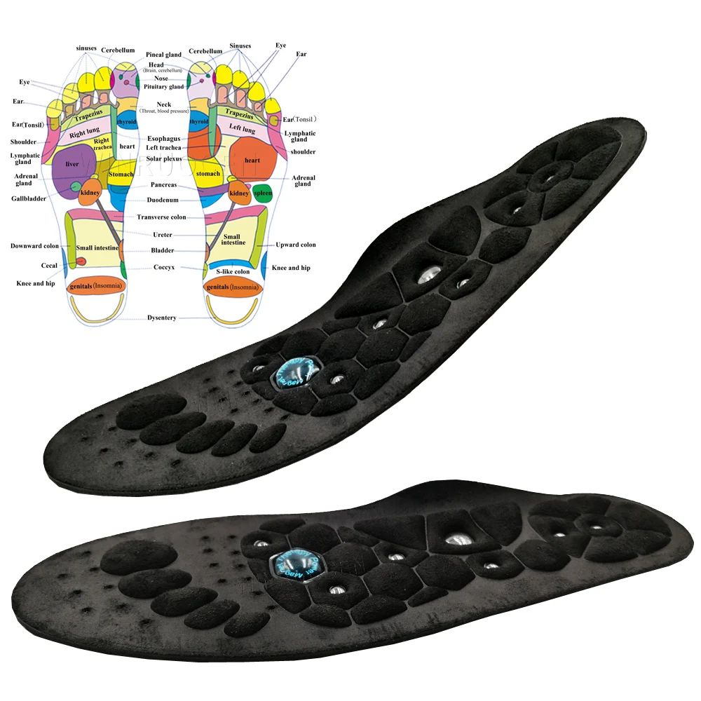 Premium Orthopedic Magnetic Therapy Insoles Slimming Weight Loss Arch Support Shoes Pads for Men Women Massage Foot Care Sole