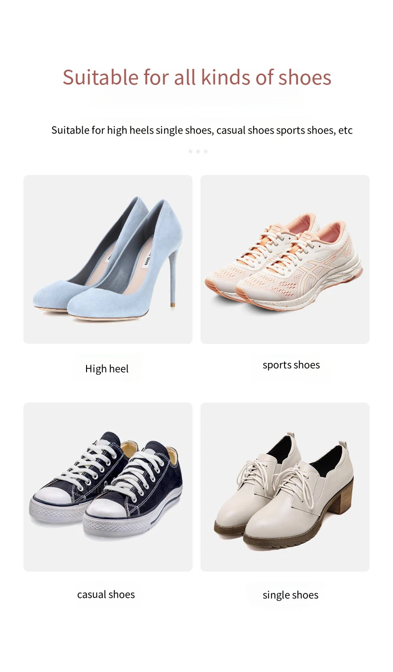 Silicone High Heels Heel Protectors Stickers Women Shoes Heel Cushion Foot Care Non Slip Shoe Pads for Adjustable Size Insoles