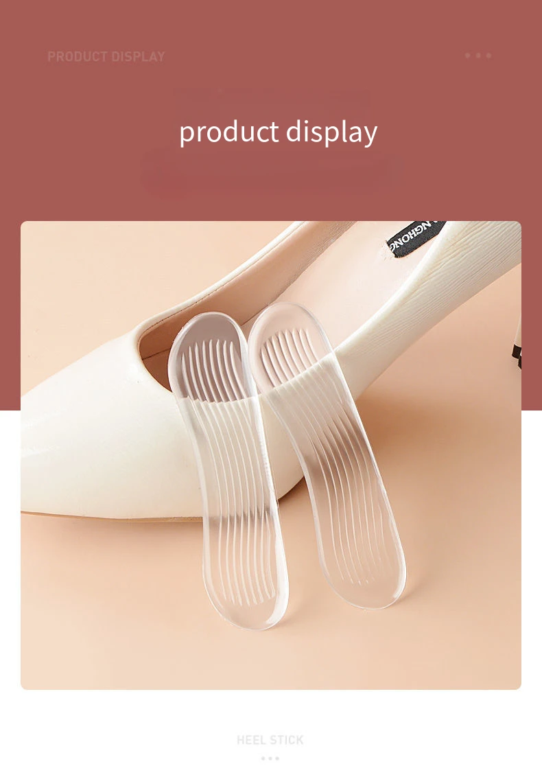 Silicone High Heels Heel Protectors Stickers Women Shoes Heel Cushion Foot Care Non Slip Shoe Pads for Adjustable Size Insoles