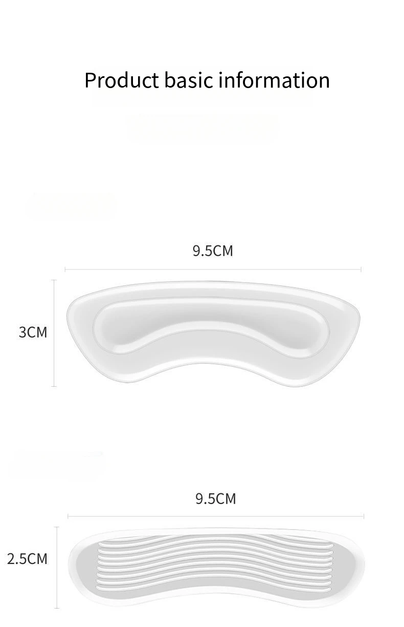 Silicone High Heels Heel Protectors Stickers Women Shoes Heel Cushion Foot Care Non Slip Shoe Pads for Adjustable Size Insoles