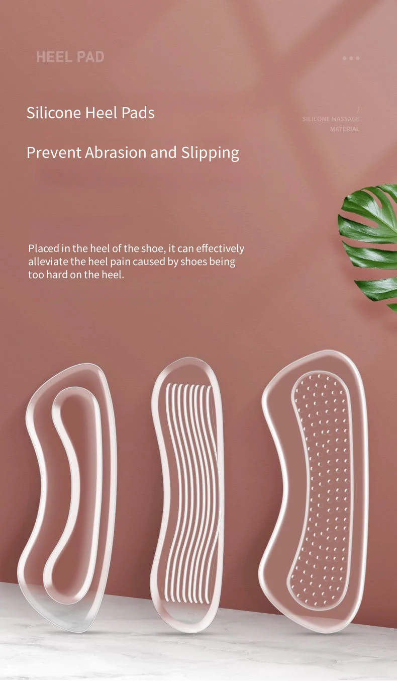 Silicone High Heels Heel Protectors Stickers Women Shoes Heel Cushion Foot Care Non Slip Shoe Pads for Adjustable Size Insoles