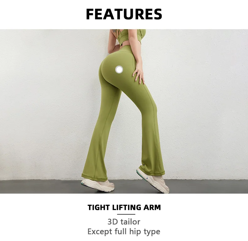 TRY TO BN Flare Leggings Fitness Yoga Pants High Waist Workout Sports Leggings Push Up Tights Women Gym Outfits Clothes Trousers