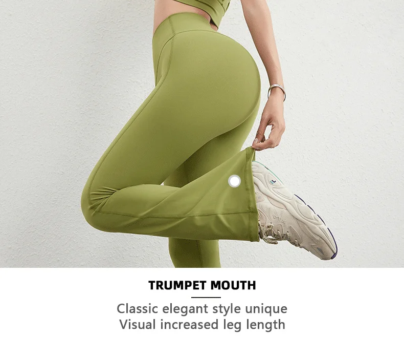 TRY TO BN Flare Leggings Fitness Yoga Pants High Waist Workout Sports Leggings Push Up Tights Women Gym Outfits Clothes Trousers