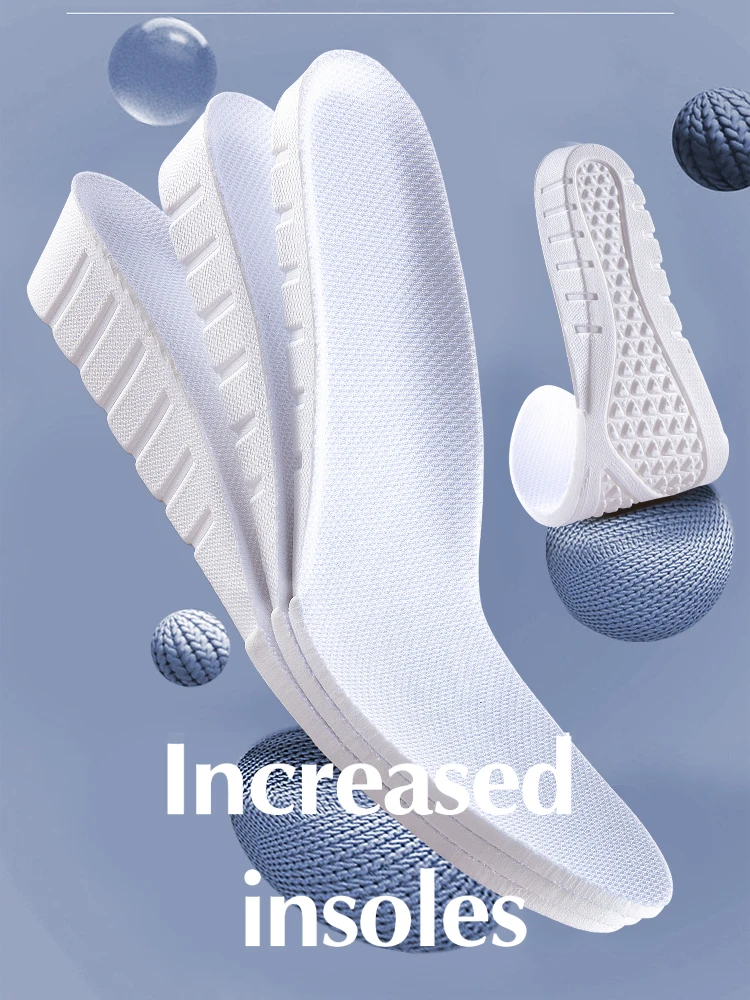 2026 Invisiable Height Increase Insoles for Feet Breathable Elevator Height Increase Templates Insoles for Women Men Shoes Pads