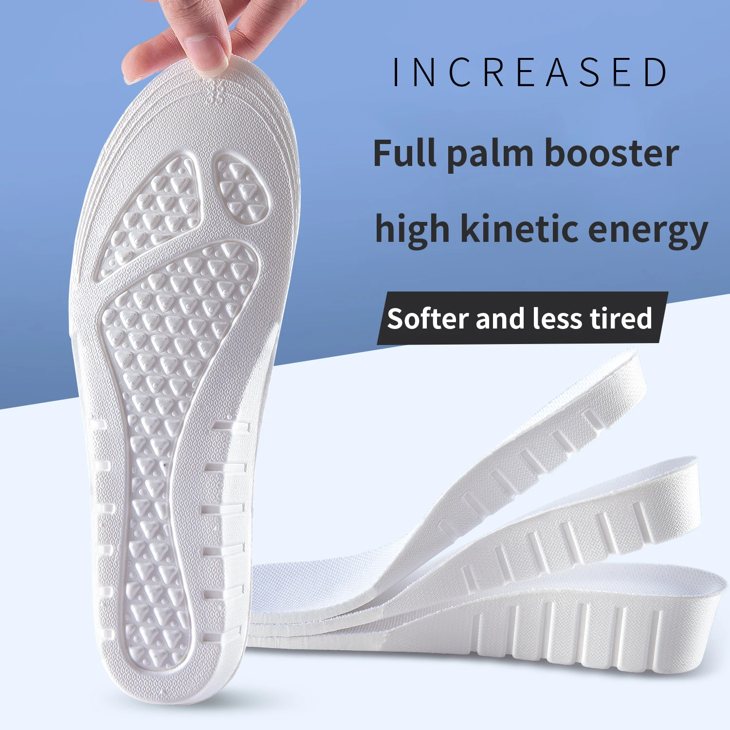 2026 Invisiable Height Increase Insoles for Feet Breathable Elevator Height Increase Templates Insoles for Women Men Shoes Pads