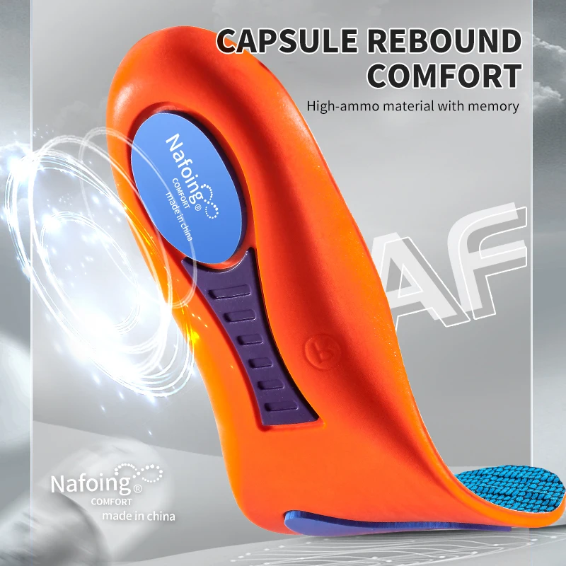 Sports Running Insoles for Men Shoes Sole Flat Foot Arch Support Orthopedic Insoles for Women Shock Absorption Massage Cushion
