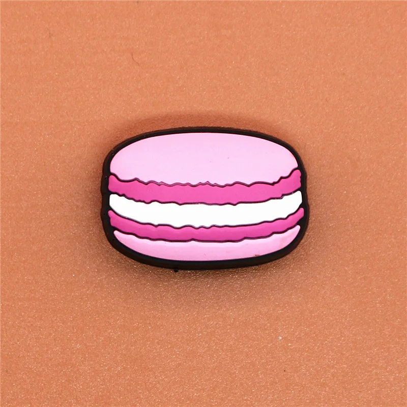 Original 1pcs Novelty Food PVC Shoe Decorations Accessories Donuts Popcorn Omelette Sandals Buckle Charms Kids Party Brand Gift