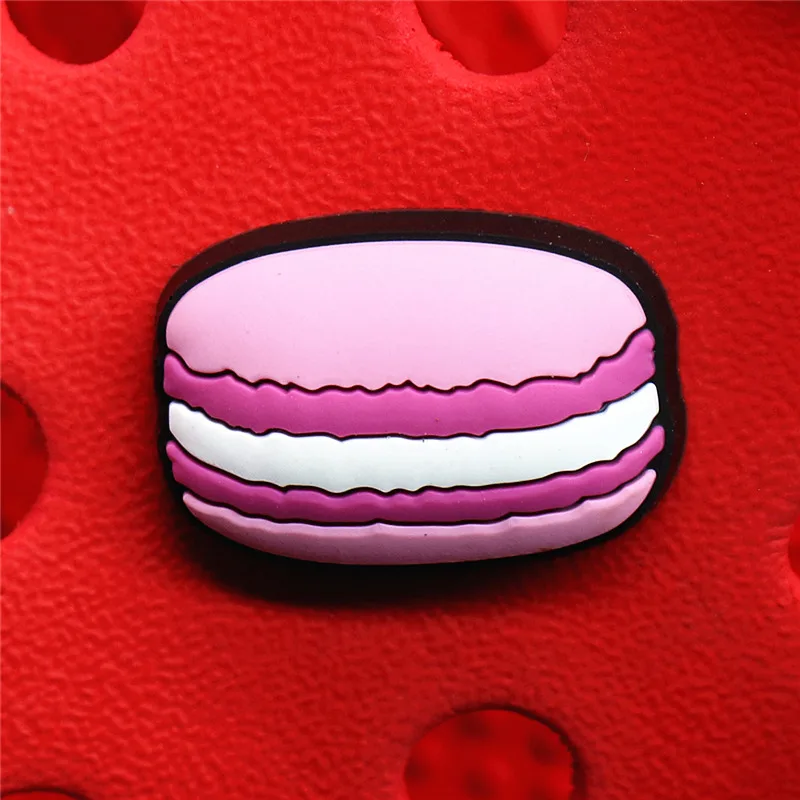Original 1pcs Novelty Food PVC Shoe Decorations Accessories Donuts Popcorn Omelette Sandals Buckle Charms Kids Party Brand Gift