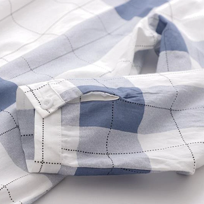 Jmprs Japan Preppy Style Women Shirts Fashion Bow Lace Up Student Hooded Top Plaid Blue White Female Elegant blouse