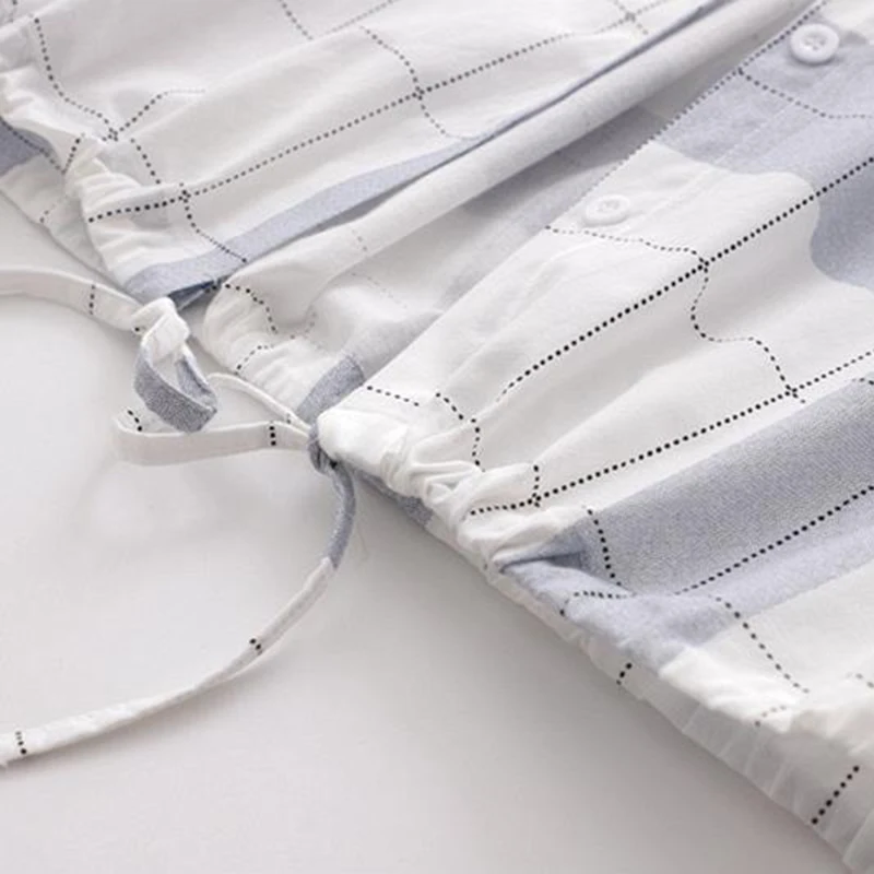 Jmprs Japan Preppy Style Women Shirts Fashion Bow Lace Up Student Hooded Top Plaid Blue White Female Elegant blouse