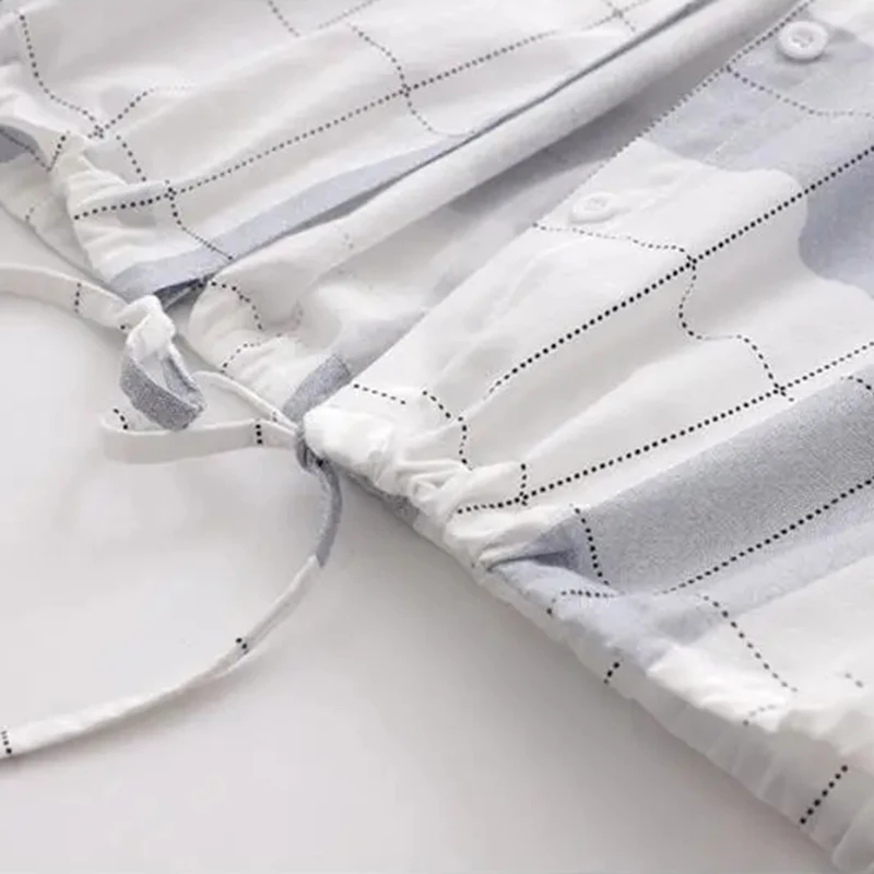 Jmprs Japan Preppy Style Women Shirts Fashion Bow Lace Up Student Hooded Top Plaid Blue White Female Elegant blouse