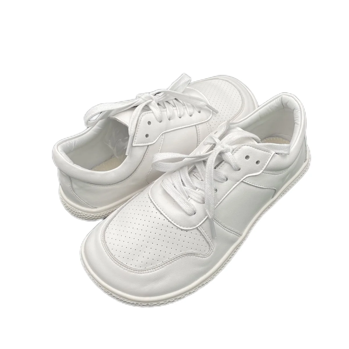 Tipsietoes 2025 Barefoot Genuine Leather Sneaker For Women Men Flat Soft Zero Drop Sole Wider Toe Box Flexible Light Weight