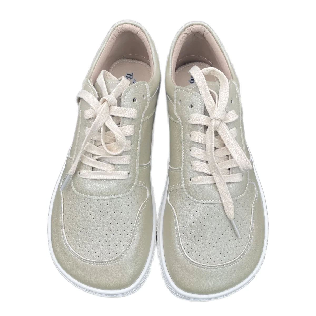 Tipsietoes 2025 Barefoot Genuine Leather Sneaker For Women Men Flat Soft Zero Drop Sole Wider Toe Box Flexible Light Weight