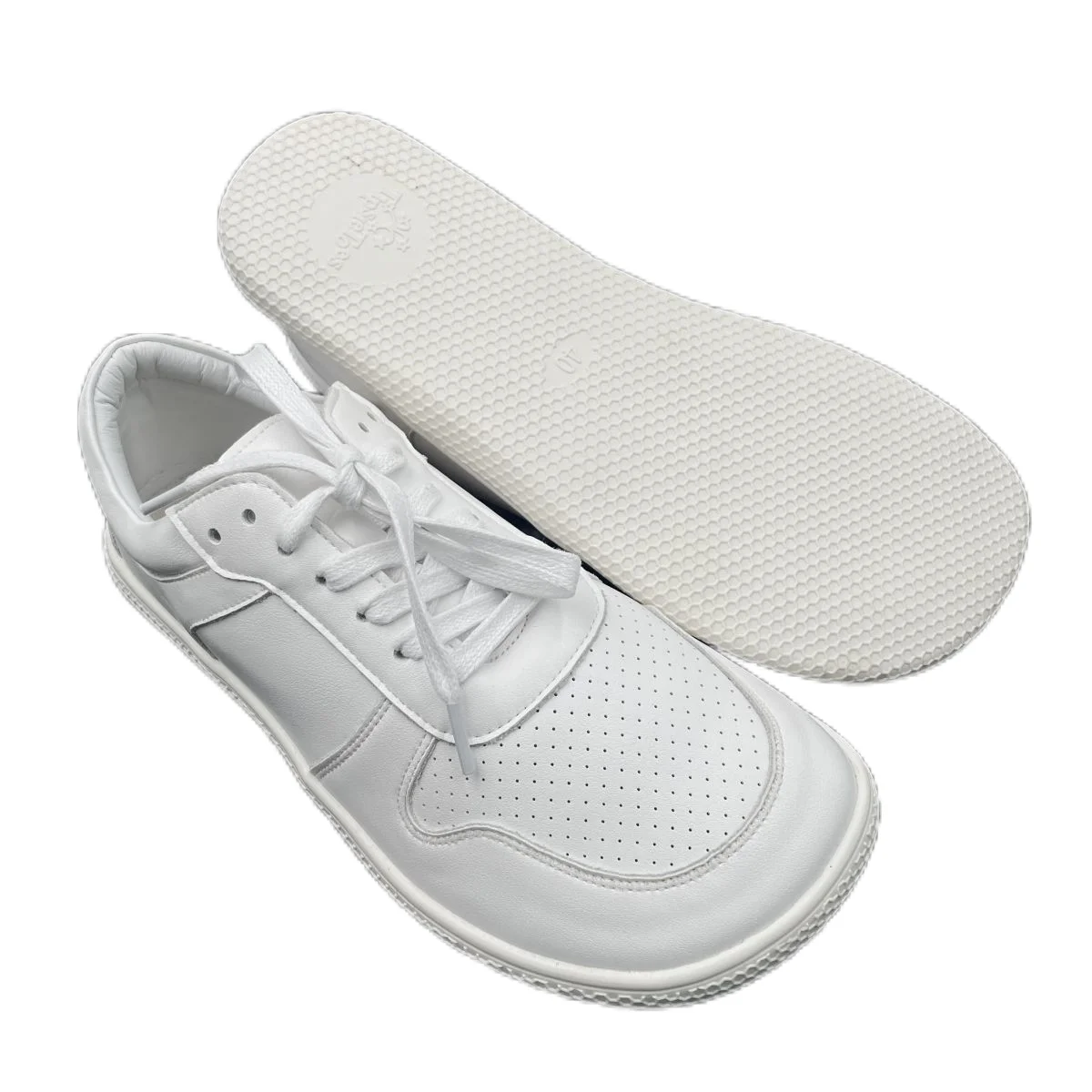 Tipsietoes 2025 Barefoot Genuine Leather Sneaker For Women Men Flat Soft Zero Drop Sole Wider Toe Box Flexible Light Weight