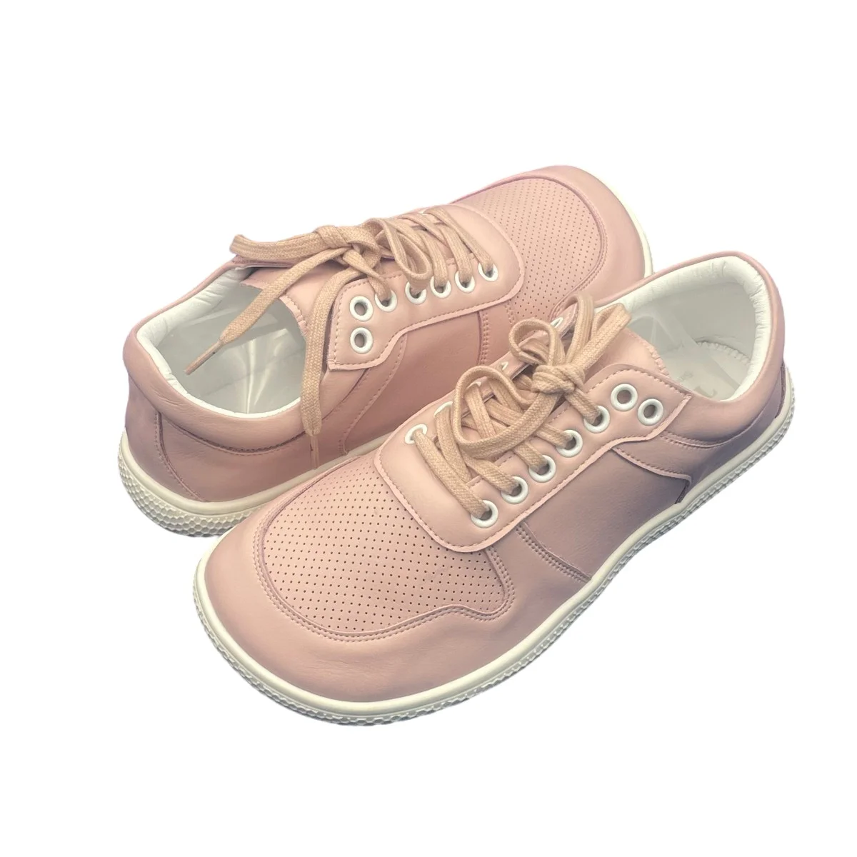 Tipsietoes 2025 Barefoot Genuine Leather Sneaker For Women Men Flat Soft Zero Drop Sole Wider Toe Box Flexible Light Weight