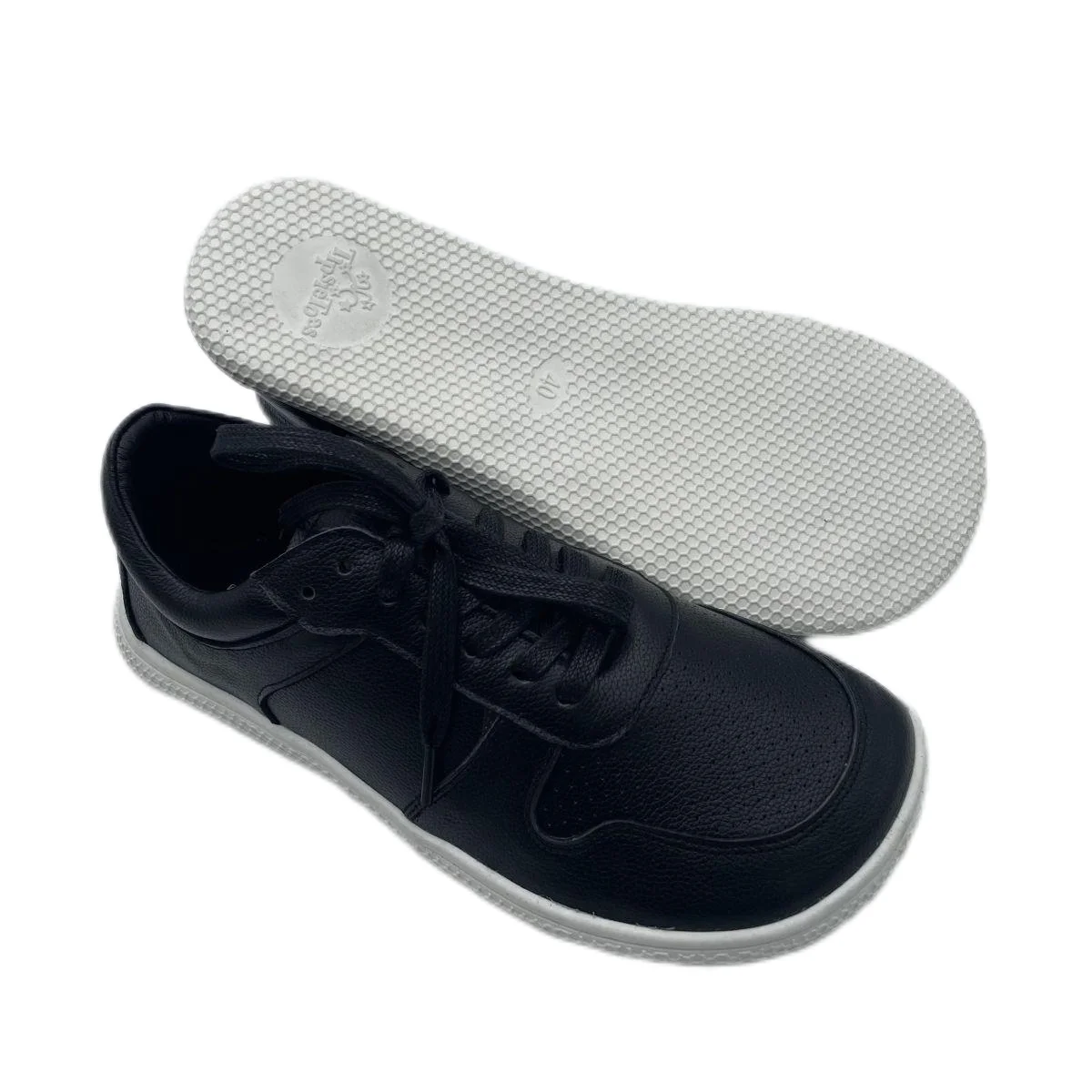 Tipsietoes 2025 Barefoot Genuine Leather Sneaker For Women Men Flat Soft Zero Drop Sole Wider Toe Box Flexible Light Weight