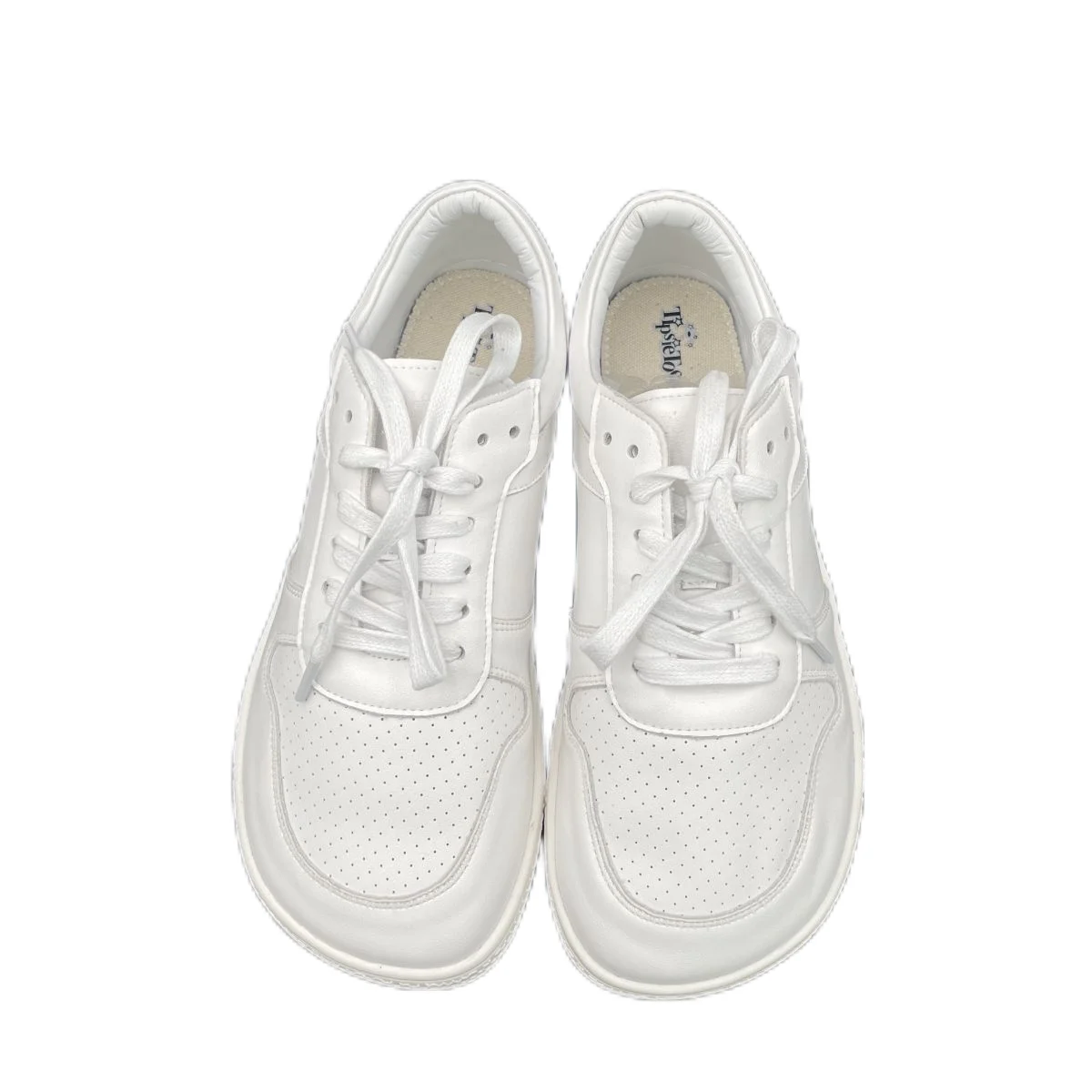 Tipsietoes 2025 Barefoot Genuine Leather Sneaker For Women Men Flat Soft Zero Drop Sole Wider Toe Box Flexible Light Weight