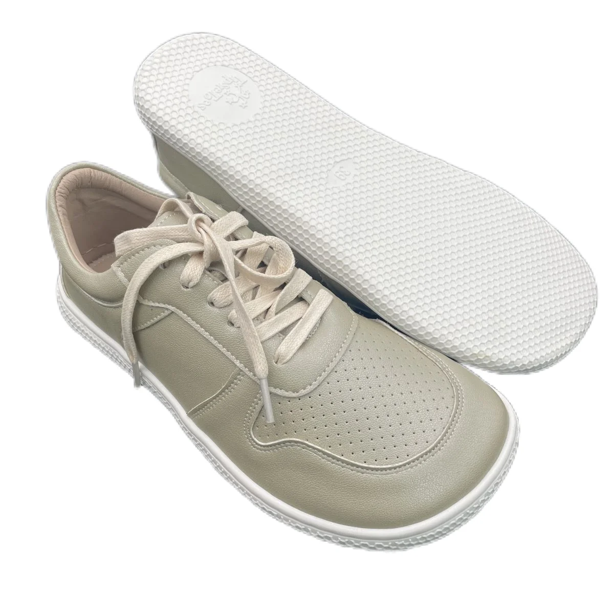 Tipsietoes 2025 Barefoot Genuine Leather Sneaker For Women Men Flat Soft Zero Drop Sole Wider Toe Box Flexible Light Weight