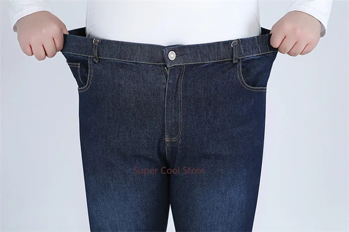 Classic Blue Women Pant Jeans 9XL 140KG 7XL 6XL Plus Size Large High Waist Elastic Denim Pants Female Casual Slim Fit Trousers