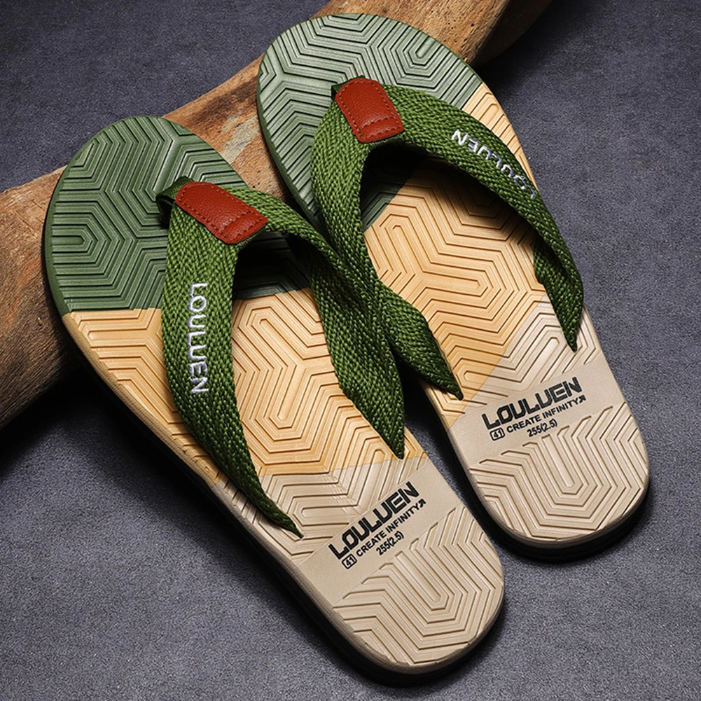 Men's Thongs Slippers For Summer Lightweight Non-Slip Beach Shoes For Men Male Youth