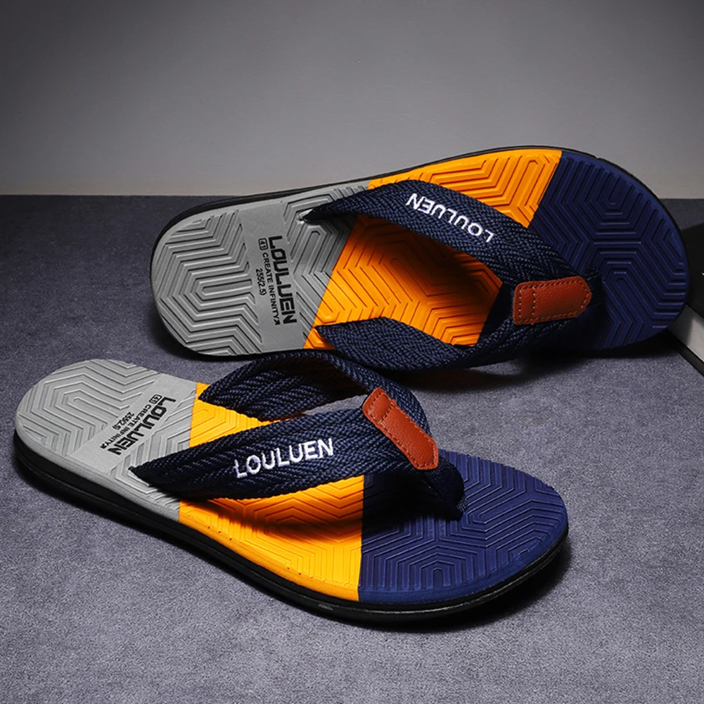 Men's Thongs Slippers For Summer Lightweight Non-Slip Beach Shoes For Men Male Youth