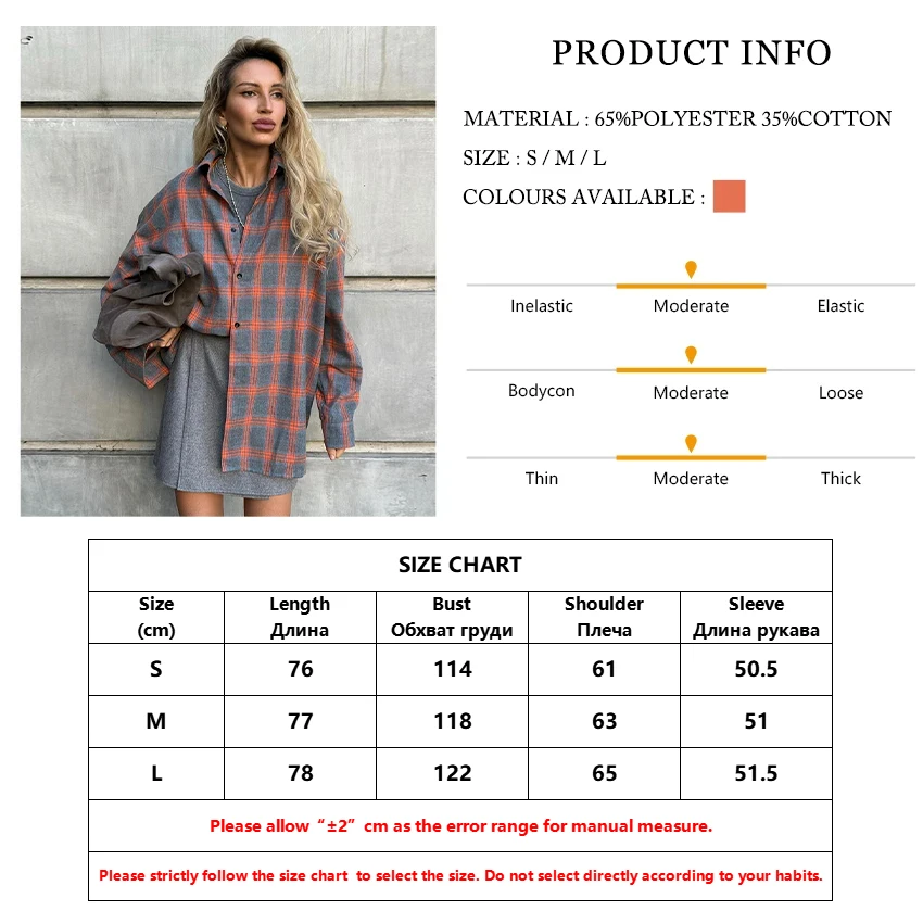 Clacive Fashion Loose Plaid Woman Blouse 2024 Casual Lapel Long Sleeve Office Shirts Elegant Classic Blusa Tops Female Clothing