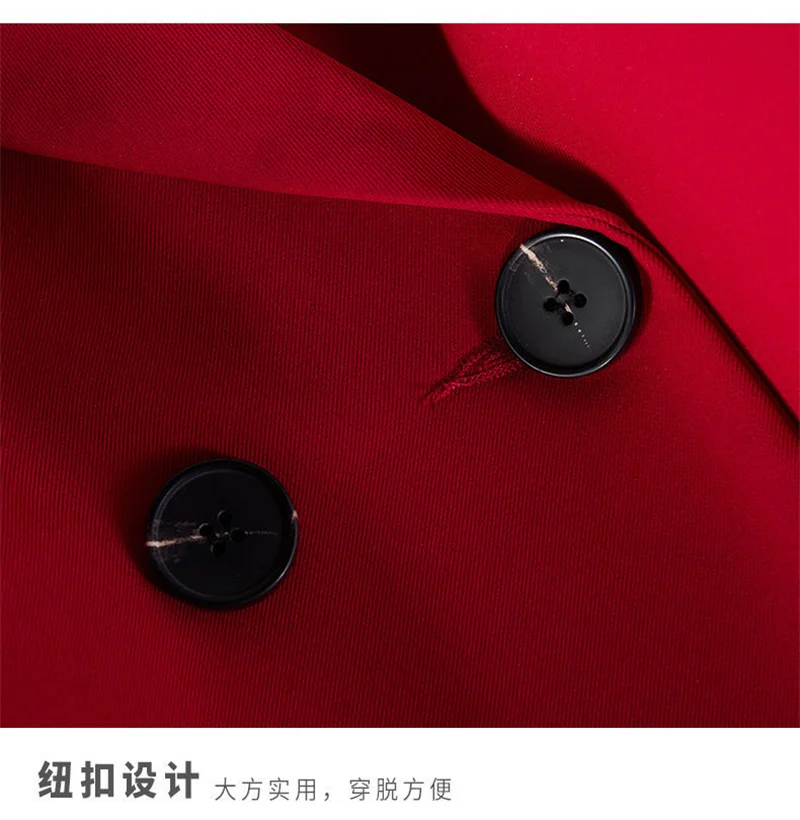 Ladies Long Blazer High Quality Autumn Winter Women Black Red Navy Blue Thicke Blazers Female Casual Jacket Coat Windbreakers