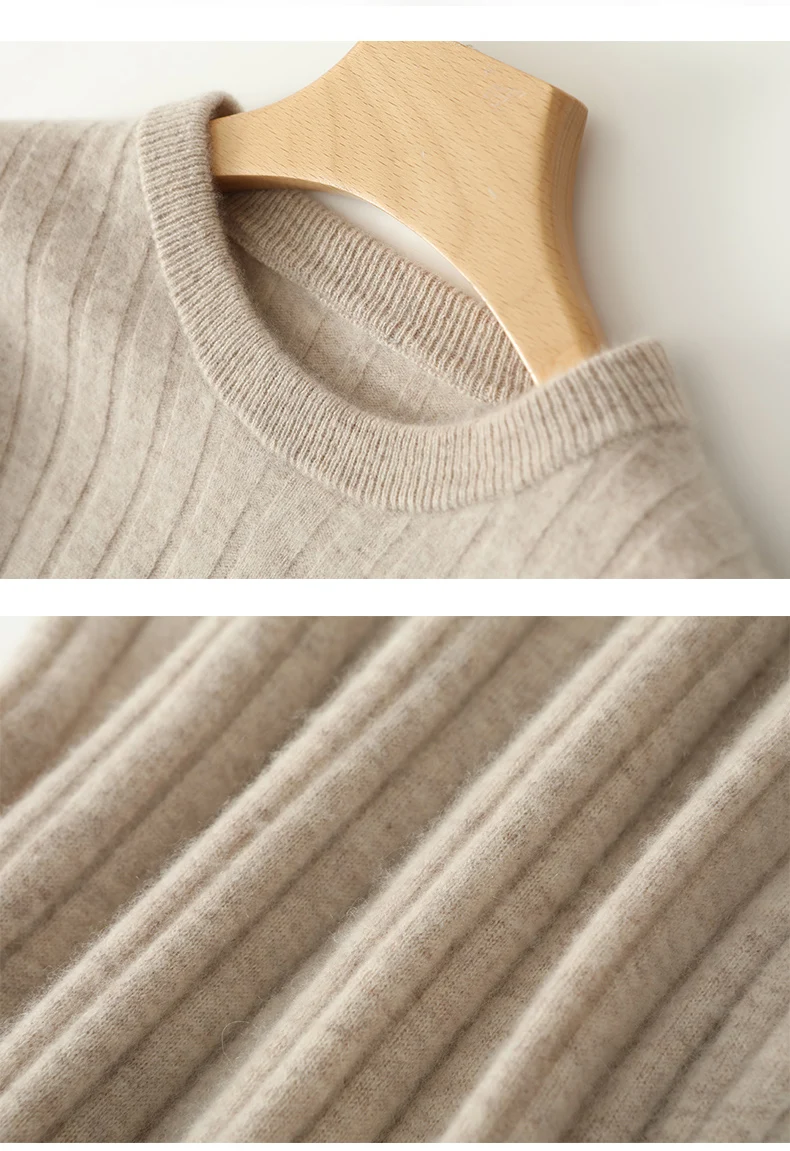 100% Pure Wool Knit Dress Women's Autumn And Winter Slim Knee-Length Dress Sweater Skirt With Bottoming Skirt